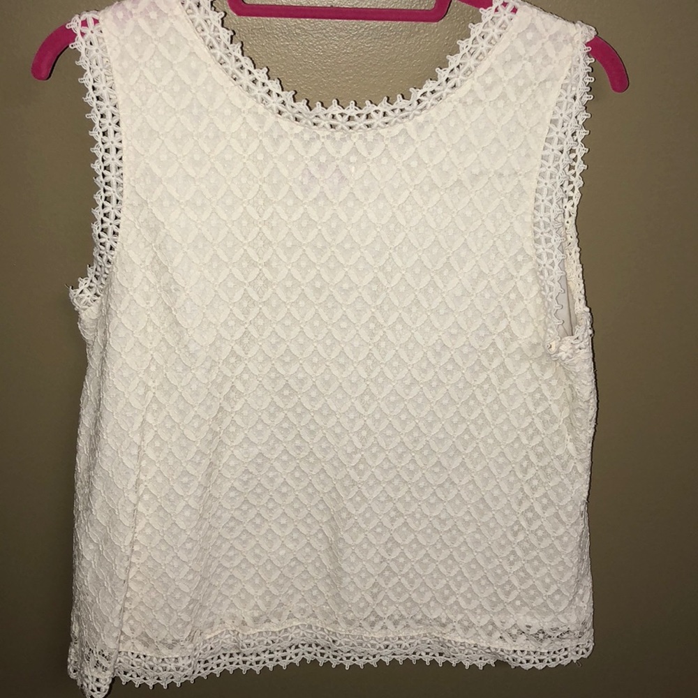 Off White Floral Tank